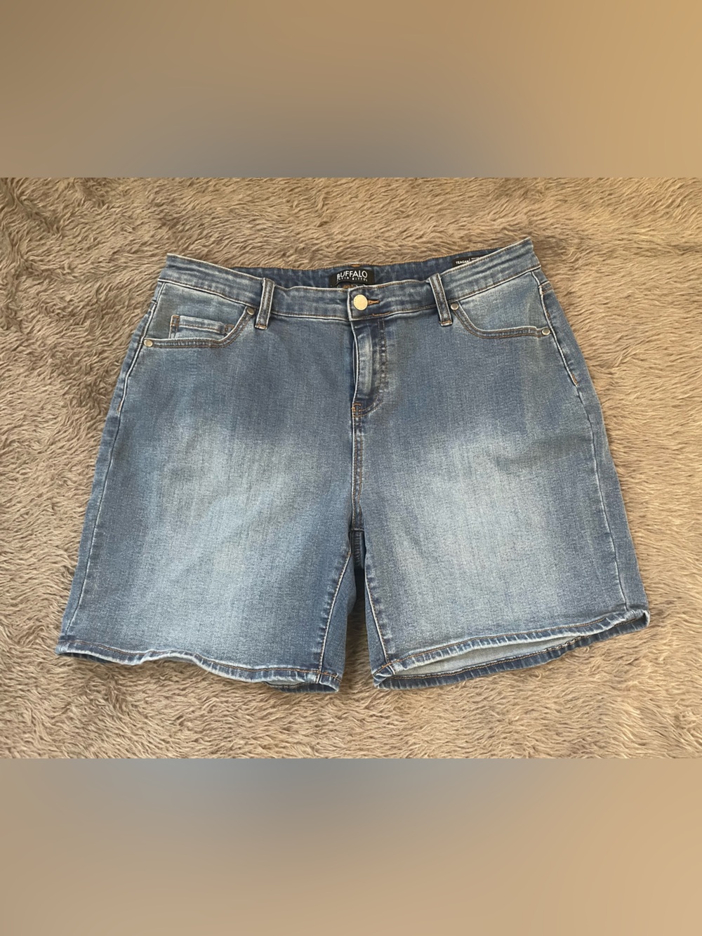 Buffalo Teagen Faded Blue Denim Women's Shorts ( 12 )
